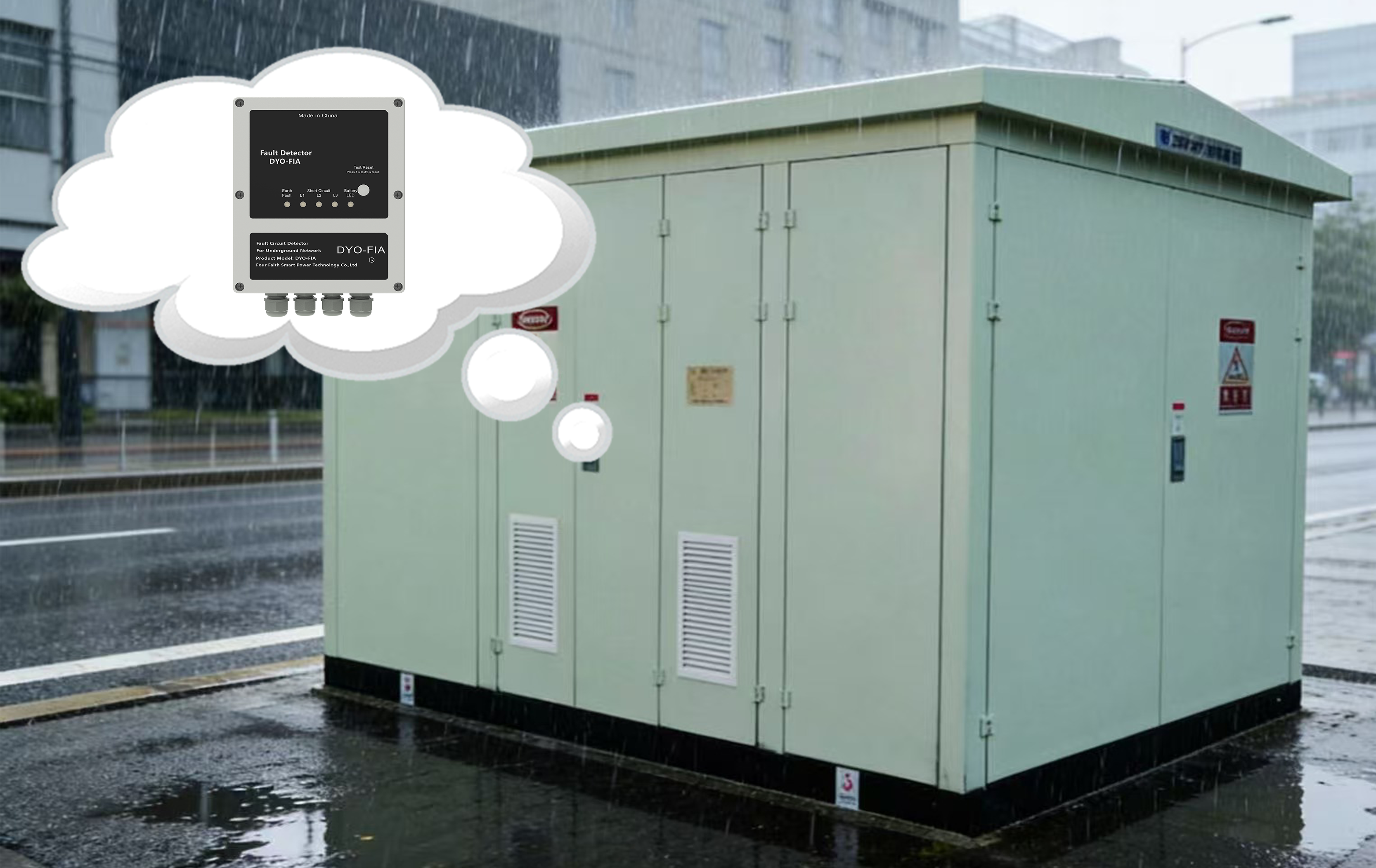 Detect short-circuit and ground faults using open-type CT and zero-sequence current